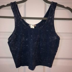 Acid Wash Cropped Tank Top
